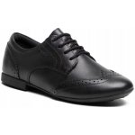 Geox polobotky pro mládež kožené 1s7n černé – Zboží Dáma