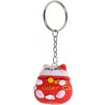 Přívěsek na klíče kočka Maneki Neko červená – Zboží Mobilmania