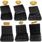 G.Gastro 6 ks Formy pro stroj na tartaletky TMPIC - Tvar tartaletek: Kulaté, Čtverec, Obdélník, Eclair - nepřilnavý povrch - 480x440 mm - Výška: 80 mm - kompatibilní s TMPIC - 44804 – Hledejceny.cz