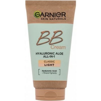 Garnier Skin Naturals BB Cream Hyaluronic Aloe All-In-1 SPF25 sjednocující a zmatňující bb krém pro normální pleť Light 50 ml – Zboží Mobilmania