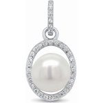 Brilio Silver Elegantní stříbrný přívěsek se zirkony a perlou PT02 – Hledejceny.cz