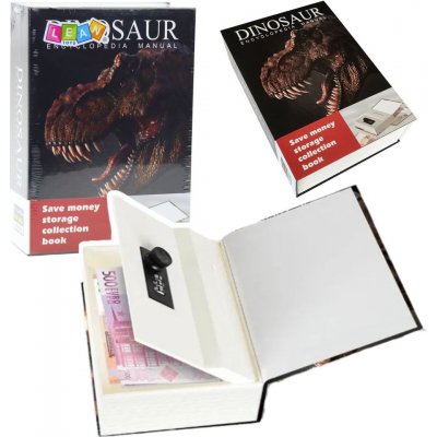 mamido Kniha trezor na peníze s kódem Dinosaurus černá – Hledejceny.cz