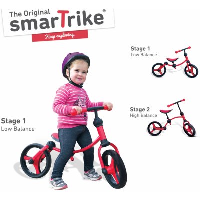 SMART TRIKE 1050100 running bike červeno-čierne 2v1 – Zboží Mobilmania