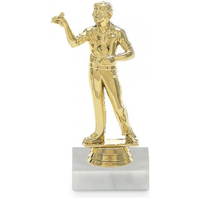 Figurka šipky muž 14 cm zlatá včetně podstavce – Zboží Dáma
