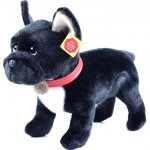 francouzský buldoček černý s obojkem stojící 30 cm – Zboží Dáma