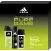 Kosmetická sada Adidas Pure Game Men deodorant sklo 75 ml + deospray 150 ml + sprchový gel 250 ml dárková sada