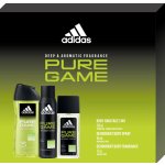 Adidas Pure Game Dárková sada pánský deodorant 75 ml, deospray 150 ml a sprchový gel 250 ml – Hledejceny.cz