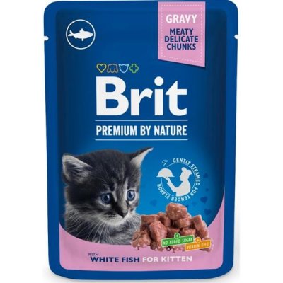 Brit premium cat whit fish Kitten 100 g – Zboží Mobilmania