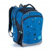 Školní batoh Topgal tříkomorový batoh s příšerkami Coco 21017 B modrá