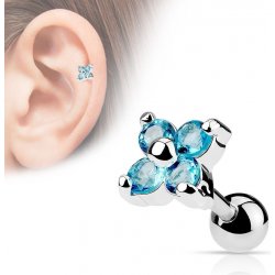 Šperky4U cartilage piercing do ucha kytička CP1010-Q