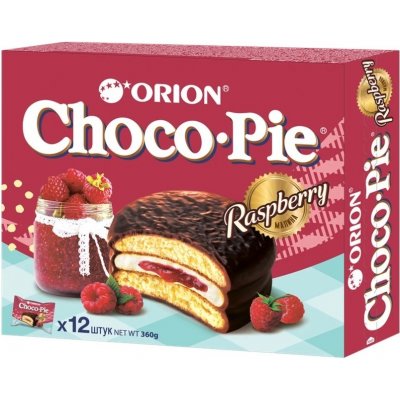 Choco Pie Malinovy 12 x 30 g Orion – Sleviste.cz