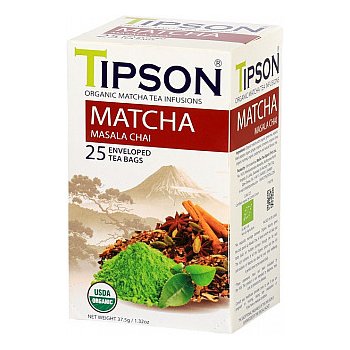 Tipson BIO Matcha čaj MASALA CHAI porcovaný 37.5 g