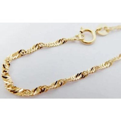 Klenoty Budín Pevný dětský přívěskový zlatý řetízek HK6284 – Zboží Dáma