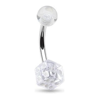 Šperky4U piercing do pupíku hrací kostka BA01024-C – Zboží Mobilmania