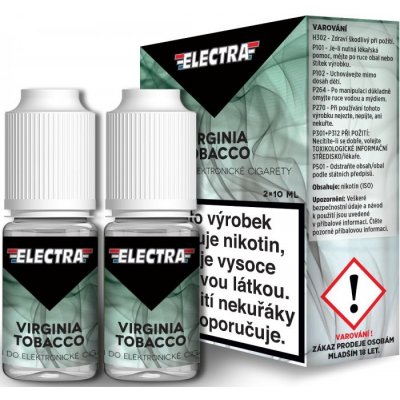 Ecoliquid Electra 2Pack Virginia Tobacco 2 x 10 ml 20 mg – Zboží Mobilmania