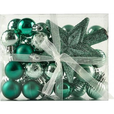 DECOLED Vánoční ozdoby sada nefritově zelená 30 ks – Sleviste.cz