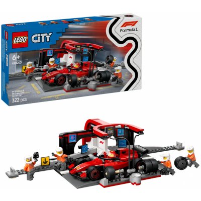 LEGO® City 60443 Zastávka v boxech F1 a personál s vozem Ferrari – Zboží Živě