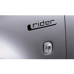 Škoda Boční nápis RIDER - stříbrný