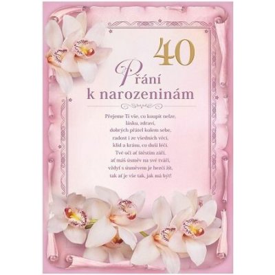 ARGUS Přání k 40. narozeninám 15-8013c40 – Zboží Dáma