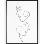 Plakát / Obraz Tvář 30 x 40 cm Tiskové plátno – Hledejceny.cz