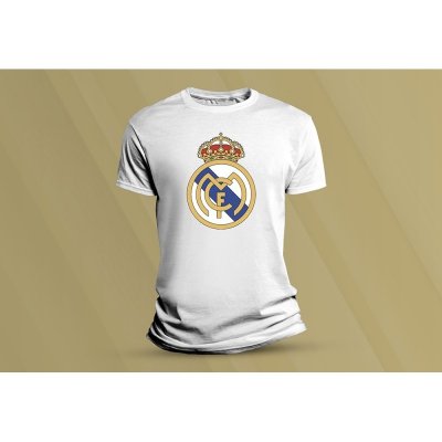 Sandratex dětské bavlněné tričko Real Madrid., bílá