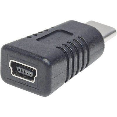 Manhattan USB adaptér, USB-C Male na USB Mini-B Female, USB 2.0, 480 Mbps – Zboží Mobilmania