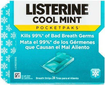 Listerine Cool Mint osvěžující pásky proti zápachu z úst 24 m od 51 Kč -  Heureka.cz