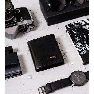 Peterson Pánská kožená peněženka zabezpečena technologií RFID Kozar černá univerzální – Zboží Mobilmania