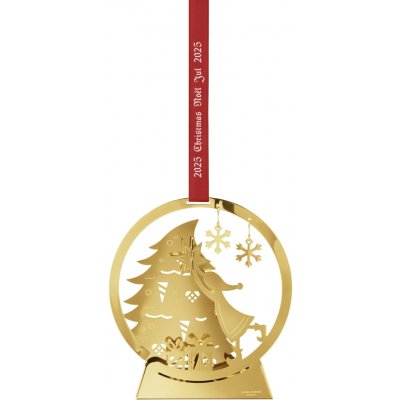 Georg Jensen Pozlacená vánoční ozdoba Snowglobe 2025 sběratelská edice, zlatá barva, kov – Hledejceny.cz