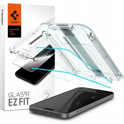 Spigen Glass tR EZ Fit 2 Pack, transparency - iPhone 15 AGL06903 – Sleviste.cz
