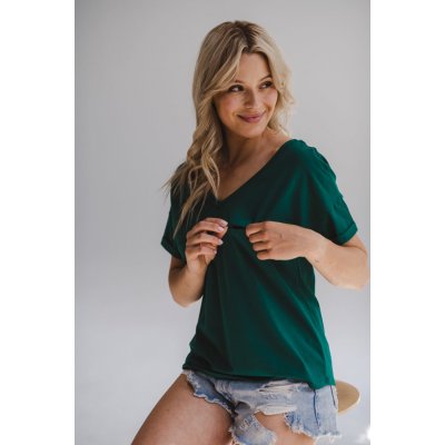 Kojící tričko M-Shirt V-neck Bottle Green – Hledejceny.cz