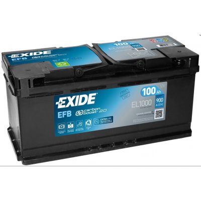 Exide Start-Stop EFB 12V 100Ah 900A EL1000 – Hledejceny.cz