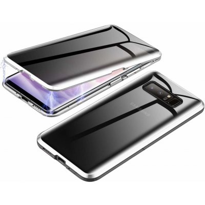 Pouzdro Beweare Magnetické oboustranné s tvrzeném sklem na Samsung Galaxy S10 - stříbrné
