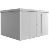 Zahradní domek Biohort Neo 3D dvoukřídlé dveře 348 x 292 cm stříbrný