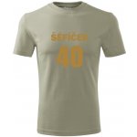 Tričko Šéfíček 40 dárek pro vedoucího k 40 narozeninám khaki – Sleviste.cz