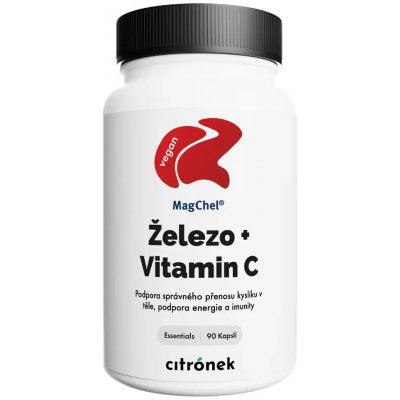 Citronek Železo Bisglycinát + Vitamin C 90 veganských kapslí – Hledejceny.cz