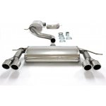 TA Technix sportovní nerezový duplex výfuk VW Scirocco (13, 08-14) 1.4TSi / 2.0TSi, 2x 80 mm kulatá nerezová koncovka s pertlem pro obě strany – Hledejceny.cz