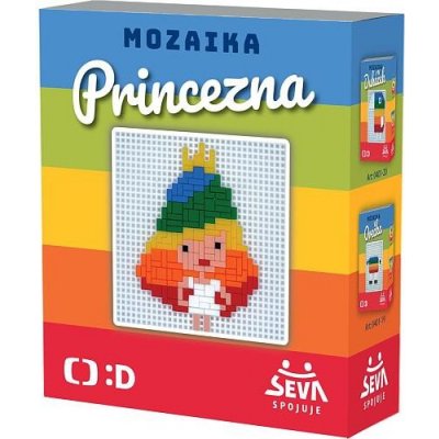 Seva Mozaika Princezna plast 338 dílků v krabici 15x17,5x5,5cm – Zboží Mobilmania