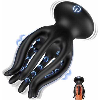 SuperLove Octopus Tentacle Vibrating Penis Massager Black – Zboží Dáma SuperLove Octopus Tentacle Vibrating Penis Massager Black – Zboží Dáma