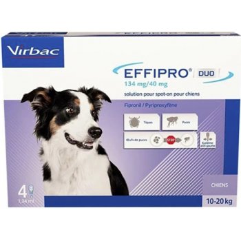 Effipro Duo Spot-on Dog M 10-20 kg 4 x 1,34 ml