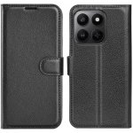 Litchi knížkové pouzdro na Honor 400 Smart 5G/4G/Honor X7d - černé – Zboží Živě