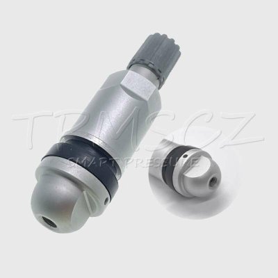 TPMS-18 náhradní ventil pro TPMS senzory - kovový šedý – Hledejceny.cz
