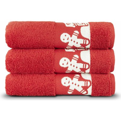 Darré Ručníky a osuška Vánoční perníčky červená ručník 50 x 100 cm – Zboží Dáma