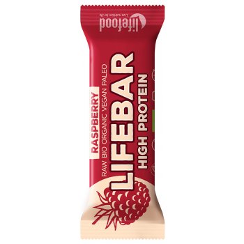 Lifefood Lifebar Protein bio tyčinka malinová 47 g