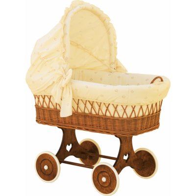 Scarlett Proutěný košík pro miminko s boudičkou Méďa béžová – Zboží Dáma