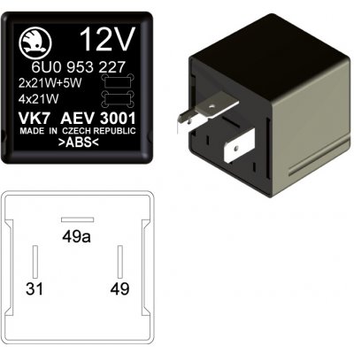 Přerušovač blinkrů 12V AEV 3001 – Sleviste.cz