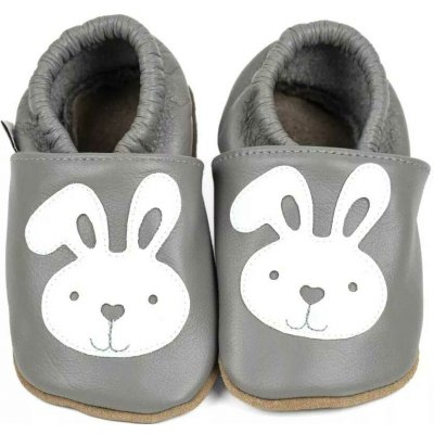 Afelo Kožené capáčky zajíček na modré – Zboží Dáma