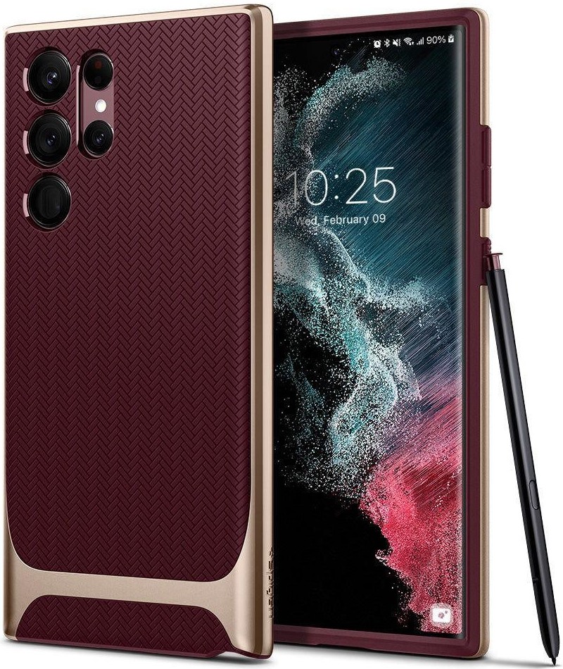 Pouzdro Spigen NEO Hybrid pancéřové na Samsung Galaxy S22 ULTRA 5G Burgundy