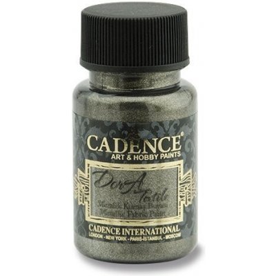 Cadence Metalická barva na textil Dora antracit 50 ml – HobbyKompas.cz