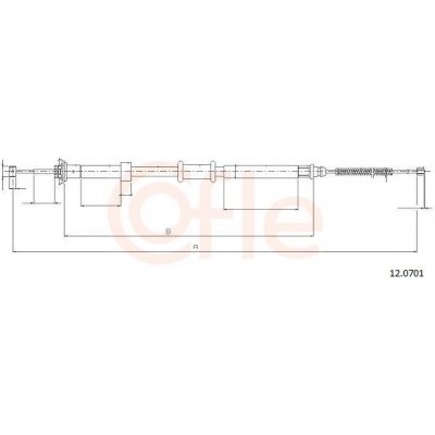 Tažné lanko, parkovací brzda COFLE 12.0701 | Zboží Auto